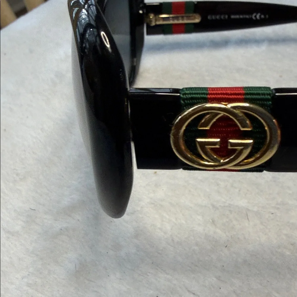 Gucci Fashion Black Polarized Colored Stripes Optyl Sunglasses Made in Italy - Picture 5 of 9